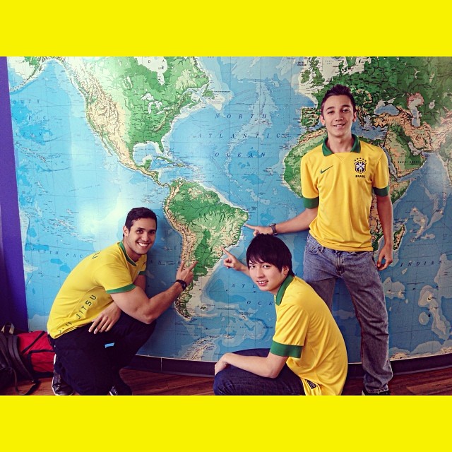 Ygor FelipÃ© with his Brazilian friends